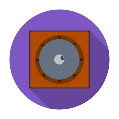 Beyaz arka plan üzerinde izole düz stilde hoparlör simgesini yüklemek. Pub sembol stok vektör çizim.