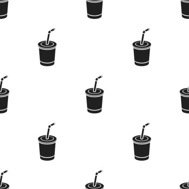 Coca-Cola vektör simge siyah stil web için