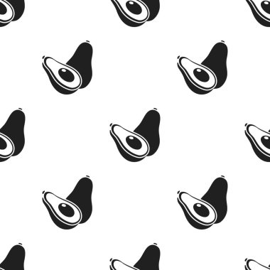 Avokado simge siyah. Meyve simge tek.