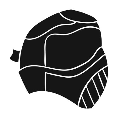 Paintball maskesi simge siyah stil beyaz arka plan üzerinde izole içinde. Paintball sembol stok vektör çizim.