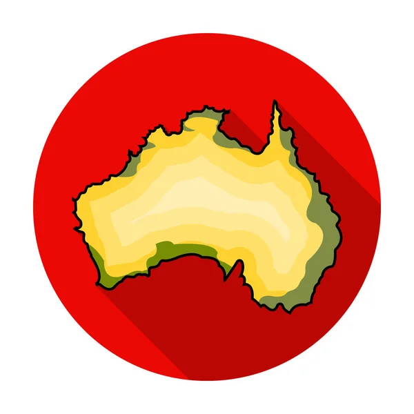 Icona Territorio d'Australia in stile piatto isolata su sfondo bianco. Australia simbolo stock vettoriale illustrazione . — Vettoriale Stock