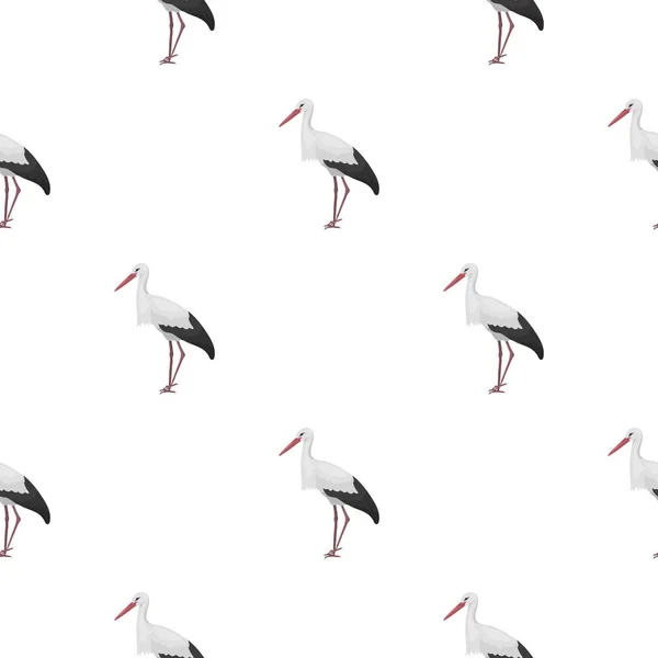 Пелікан значок у стиль візерунка ізольовані на білому тлі. Птах символ векторної ілюстрації. — стоковий вектор
