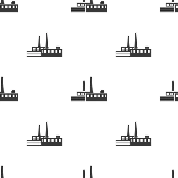 Ícone de fábrica em estilo preto isolado no fundo branco. Fábrica padrão estoque vetor ilustração . — Vetor de Stock