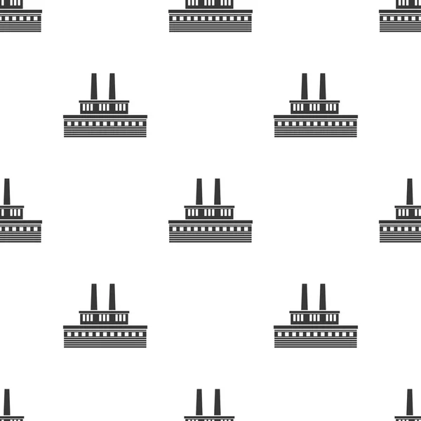Icône d'usine en style noir isolé sur fond blanc. Illustration vectorielle de modèle d'usine . — Image vectorielle