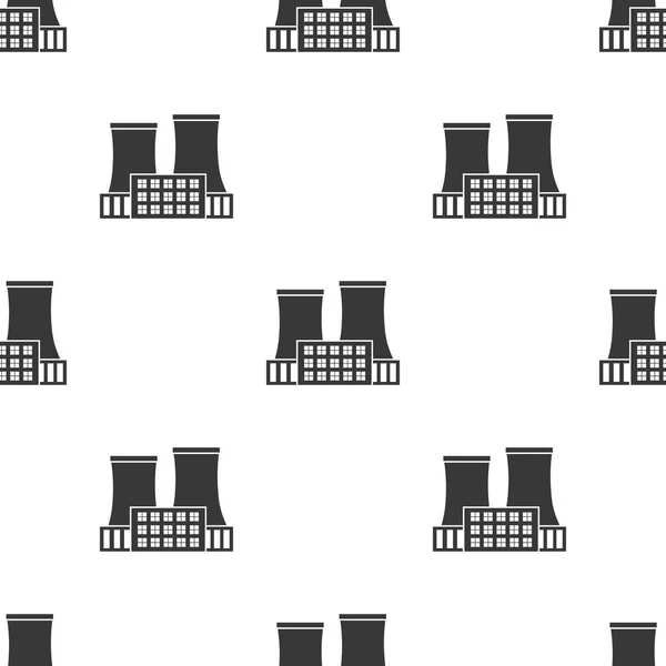 Fabrik-Symbol im schwarzen Stil isoliert auf weißem Hintergrund. Fabrik Muster Lager Vektor Illustration. — Stockvektor