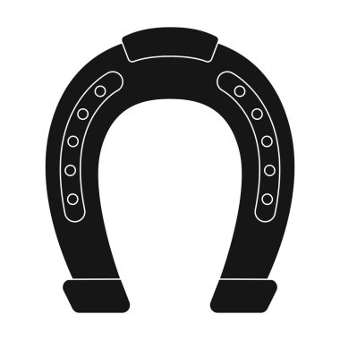 At nalı simge siyah stil beyaz arka plan üzerinde izole içinde. Hipodrom ve atın sembolü hisse senedi vektör çizim.