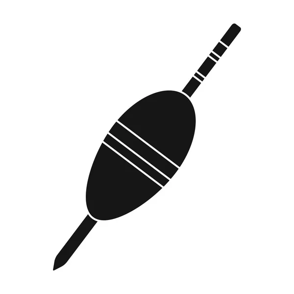 Fischerei Schwimmer Symbol im schwarzen Stil isoliert auf weißem Hintergrund. Fischerei Symbol Aktienvektor Illustration. — Stockvektor