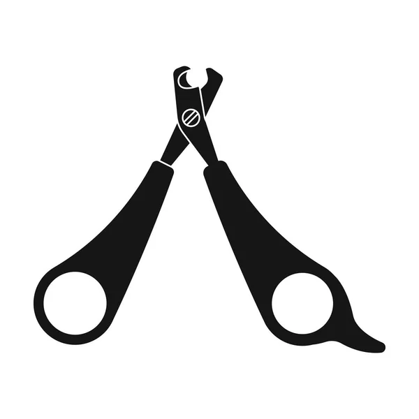 Pet prego clippers ícone em estilo preto isolado no fundo branco. Clínica veterinária símbolo estoque vetor ilustração . —  Vetores de Stock