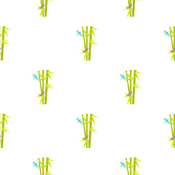 Bamboo icon in cartoon style isolated on white background. Japan pattern stock vector illustration.