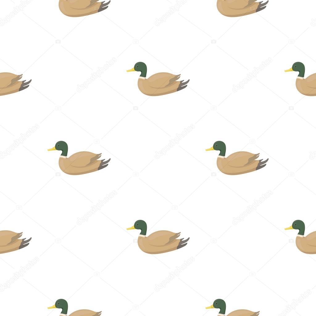 Duck icon in cartoon style isolated on white background. Hunting pattern vector illustration.