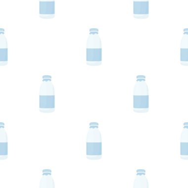 Şişe süt simgesi çizgi film. Tek biyo, Eko, büyük süt karikatür simgesinden organik ürün.