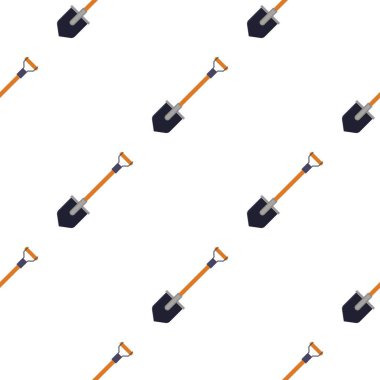 Kürek simgesi beyaz arka plan üzerinde izole karikatür tarzı. Benim hisse senedi vektör çizim desen.