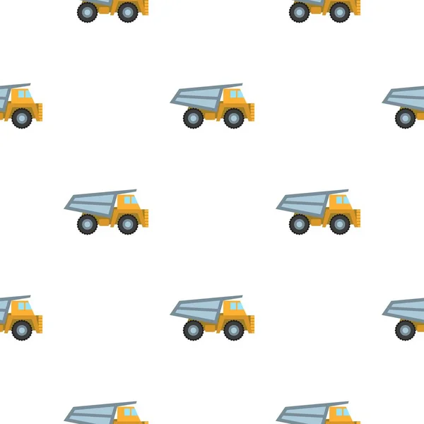 Icono de camión de arrastre en estilo de dibujos animados aislados sobre fondo blanco. Ilustración de vector de stock patrón de mina . — Vector de stock
