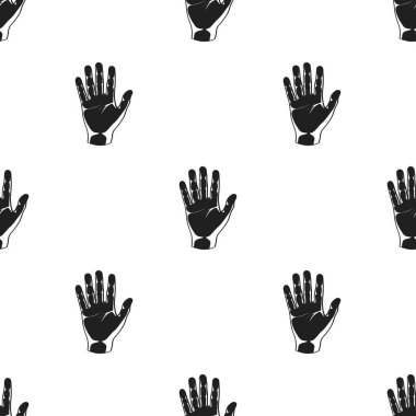 Beyaz arka plan üzerinde izole Siyah tarzında el simgesi. Vücut desen hisse senedi vektör çizim parçası.