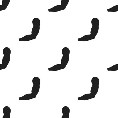 Kol simge siyah stil beyaz arka plan üzerinde izole içinde. Vücut desen hisse senedi vektör çizim parçası.