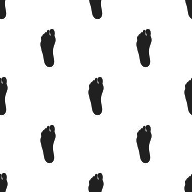 Simge siyah stil beyaz arka plan üzerinde izole içinde ayak. Vücut desen hisse senedi vektör çizim parçası.