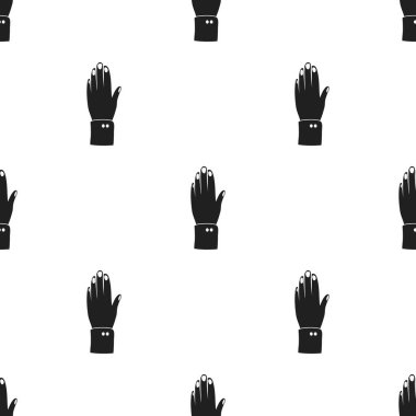 Yüksek beş simge siyah stil beyaz arka plan üzerinde izole içinde. Vatansever gün desen hisse senedi vektör çizim.