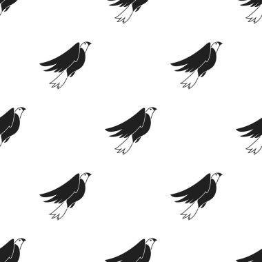 American eagle simge siyah stil beyaz arka plan üzerinde izole içinde. Vatansever gün desen hisse senedi vektör çizim.