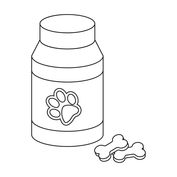 Veterinärmedizin-Ikone im Umrissstil isoliert auf weißem Hintergrund. Tierklinik Symbol Aktienvektor Illustration. — Stockvektor