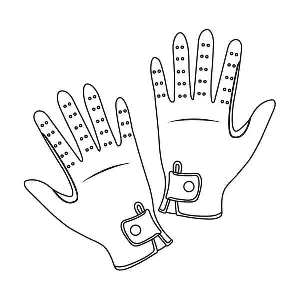 Jockey s handschoenen pictogram in kaderstijl geïsoleerd op een witte achtergrond. Hippodrome en paard symbool voorraad vectorillustratie. — Stockvector