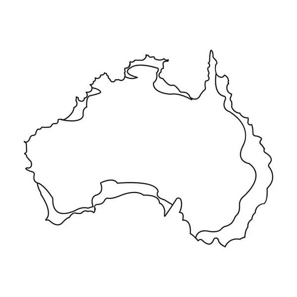 アウトライン スタイルの白い背景で隔離のテリトリーのオーストラリア アイコン。オーストラリアのシンボル株式ベクトル図. — ストックベクタ