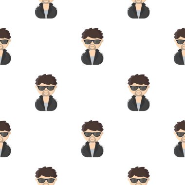 Rock star çizgi film simgesi. Gösterim amacıyla web ve mobil tasarım.