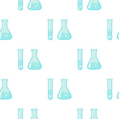 Tüp Bebek ve imbik simgesi çizgi film. Büyük okul, üniversite karikatür simgesinden tek eğitim.