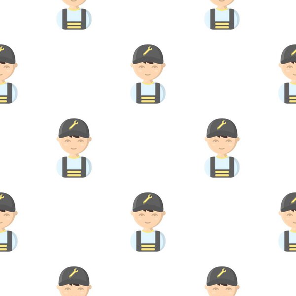 Mechanic cartoon icon. Illustration for web and mobile design.