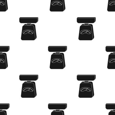 Mutfak ölçek simgesi beyaz arka plan üzerinde izole Siyah tarzında. Mutfak desen hisse senedi vektör çizim.