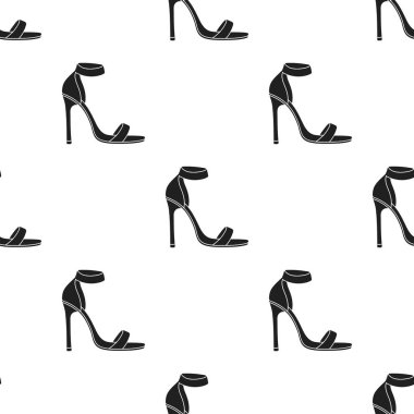 Ayak bileği askıları simge siyah stil beyaz arka plan üzerinde izole içinde. Ayakkabı desen hisse senedi vektör çizim.