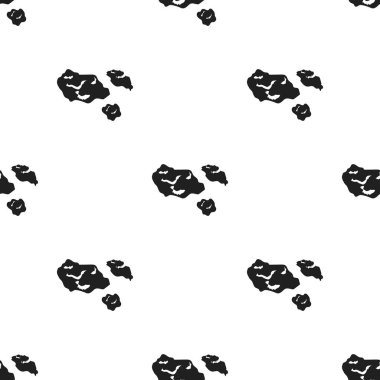 Asteroit simge siyah stil beyaz arka plan üzerinde izole içinde. Alanı desen hisse senedi vektör çizim.