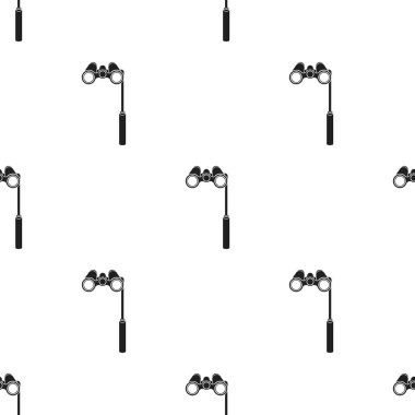 Opera gözlük simge siyah stil beyaz arka plan üzerinde izole içinde. Tiyatro desen hisse senedi vektör çizim