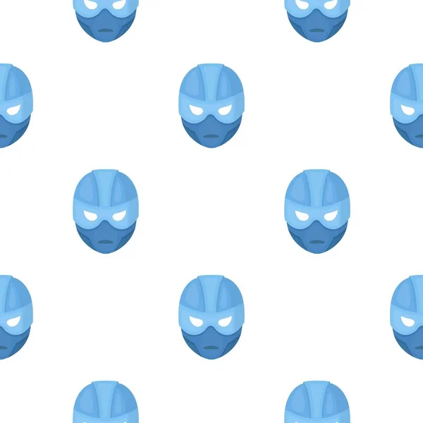 Superhelden-Helm-Ikone im Cartoon-Stil isoliert auf weißem Hintergrund. Superhelden s Maske Muster Stock Vektor Illustration. — Stockvektor
