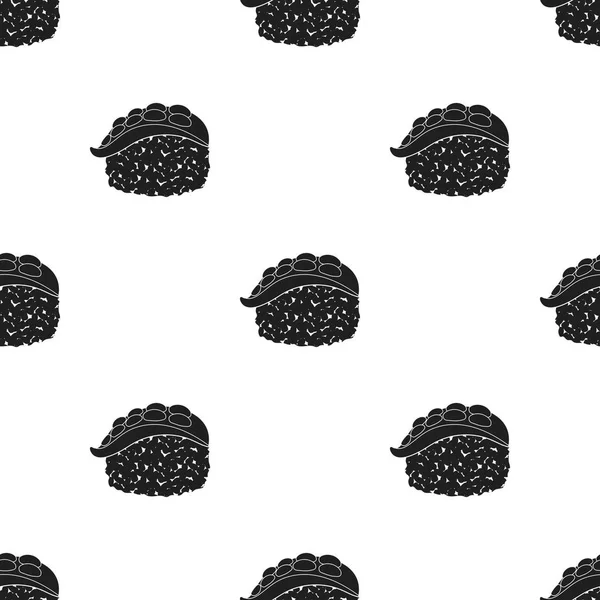 Icône nigériane dans un style noir isolé sur fond blanc. Illustration vectorielle de modèle Sushi . — Image vectorielle