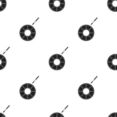 Renk tekerleği simgesi beyaz arka plan üzerinde izole Siyah tarzında. Tipografi desen hisse senedi vektör çizim.