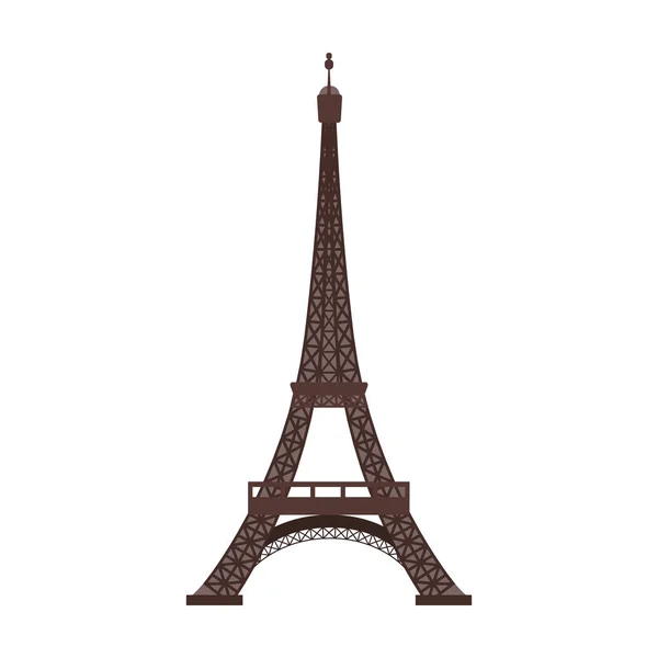 Icono de torre Eiffel en estilo de dibujos animados aislado sobre fondo blanco. Francia país símbolo stock vector ilustración . — Vector de stock