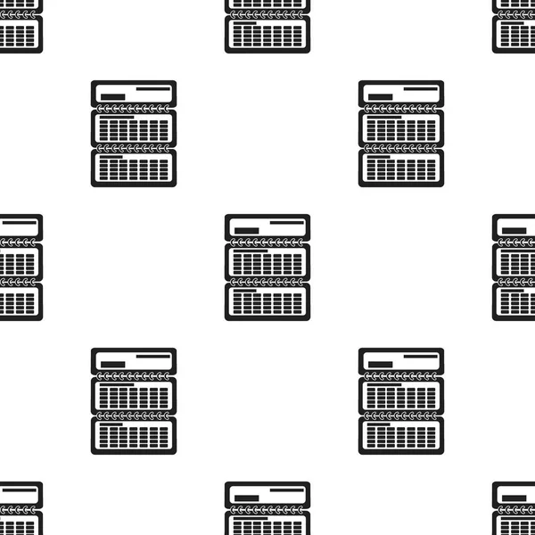 Icône de calendrier en style noir isolé sur fond blanc. Typographie modèle illustration vectorielle de stock . — Image vectorielle