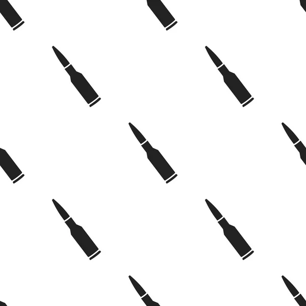 Icona a proiettile in stile nero isolata su sfondo bianco. Illustrazione vettoriale dello stock del modello di arma . — Vettoriale Stock