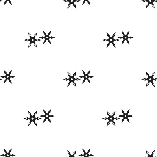 Metal shuriken ícone em estilo preto isolado no fundo branco. Figura vetorial de estoque de padrão de arma . —  Vetores de Stock