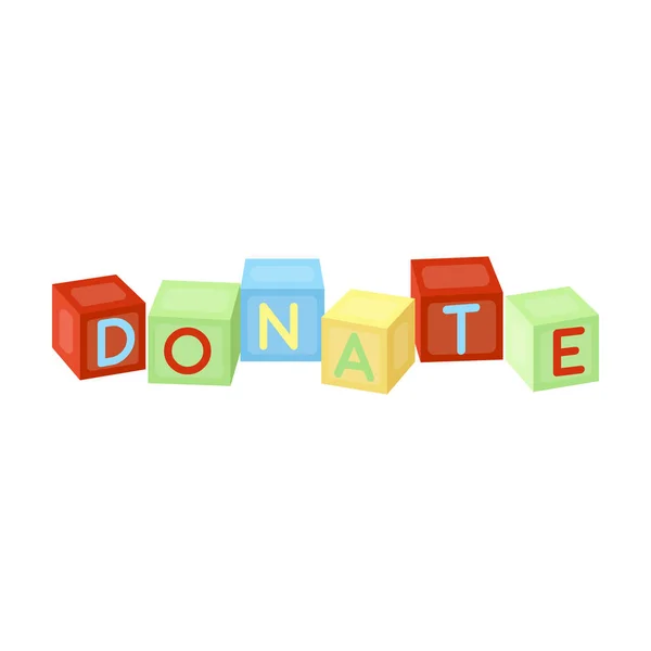 Ícone de doação de brinquedos em estilo cartoon isolado no fundo branco. Caridade e doação símbolo estoque vetor ilustração . — Vetor de Stock