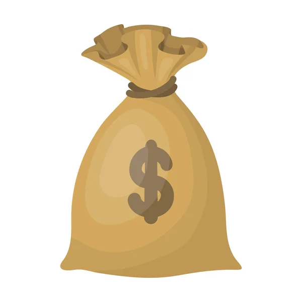 Icono de donación de dinero en estilo de dibujos animados aislado sobre fondo blanco. Caridad y donación símbolo stock vector ilustración . — Vector de stock