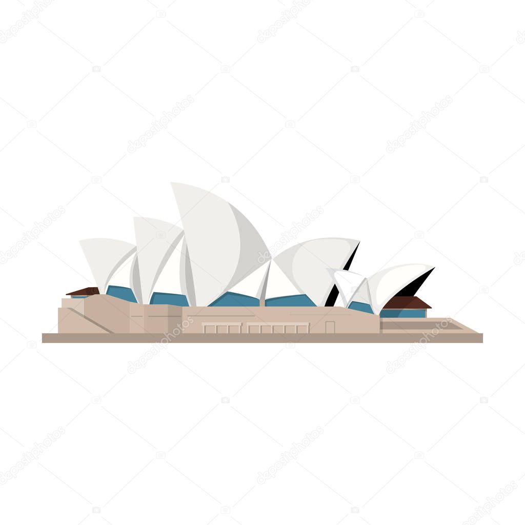 Sydney Opera House icon in cartoon design isolated on white background. Countries symbol vector illustration.