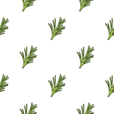 Biberiye simgesi beyaz arka plan üzerinde izole karikatür tarzı. Herb bir baharat sembol stok vektör çizim.