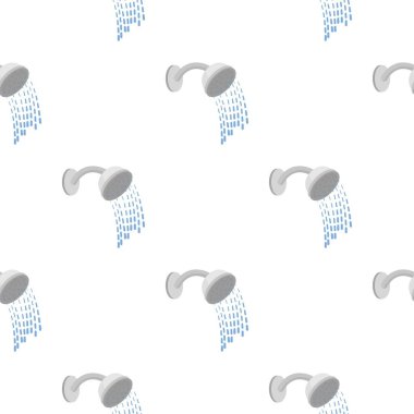 Duş simgesi beyaz arka plan üzerinde izole karikatür tarzı. Otel sembol stok vektör çizim.