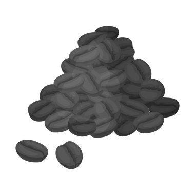 Brezilyalı kahve simgesi beyaz arka plan üzerinde izole tek renkli tarzı. Brezilya ülke sembol stok vektör çizim.