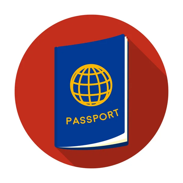 Ícone de passaporte em estilo plano isolado em fundo branco. Ilustração do vetor do estoque do símbolo do resto e da viagem . — Vetor de Stock
