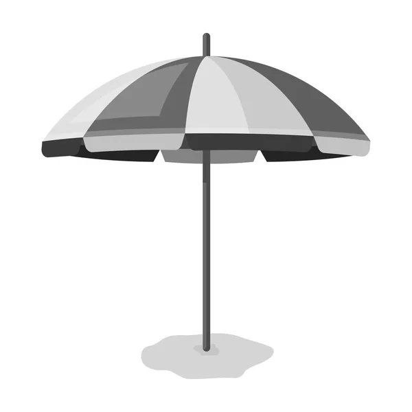 Icône de parasol jaune-vert dans un style monochrome isolé sur fond blanc. Brésil pays symbole illustration vectorielle de stock . — Image vectorielle