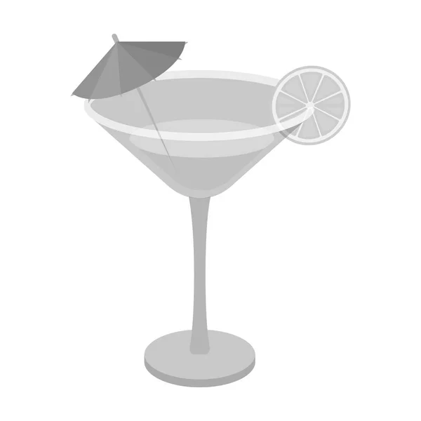 Лимонний коктейль значок в монохромному стилі, ізольовані на білому тлі. Бразилія країни символ векторної ілюстрації. — стоковий вектор