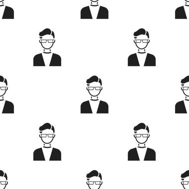 Gözlük simgesi siyah adam. Tek avatar, büyük avatar siyah simgesinden sevgiyle.