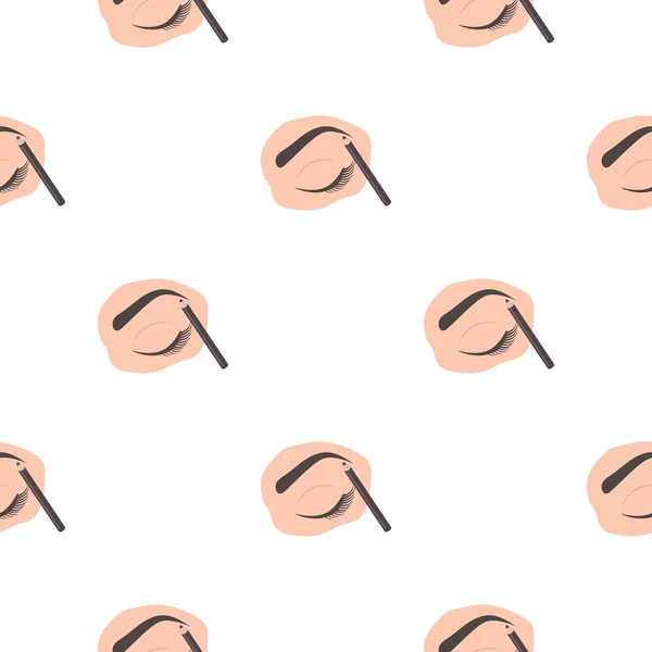 Painted eyebrows icon in cartoon style isolated on white background. Make up pattern stock vector illustration. — Stock Vector